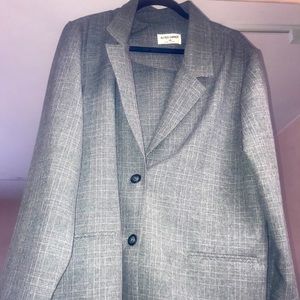 Grey, pinstripe Alfred Dunner blazer. Size 18.